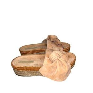 Paloma Barcelo Isabelle Wedge Platform Sandals Dust Pink Size 6